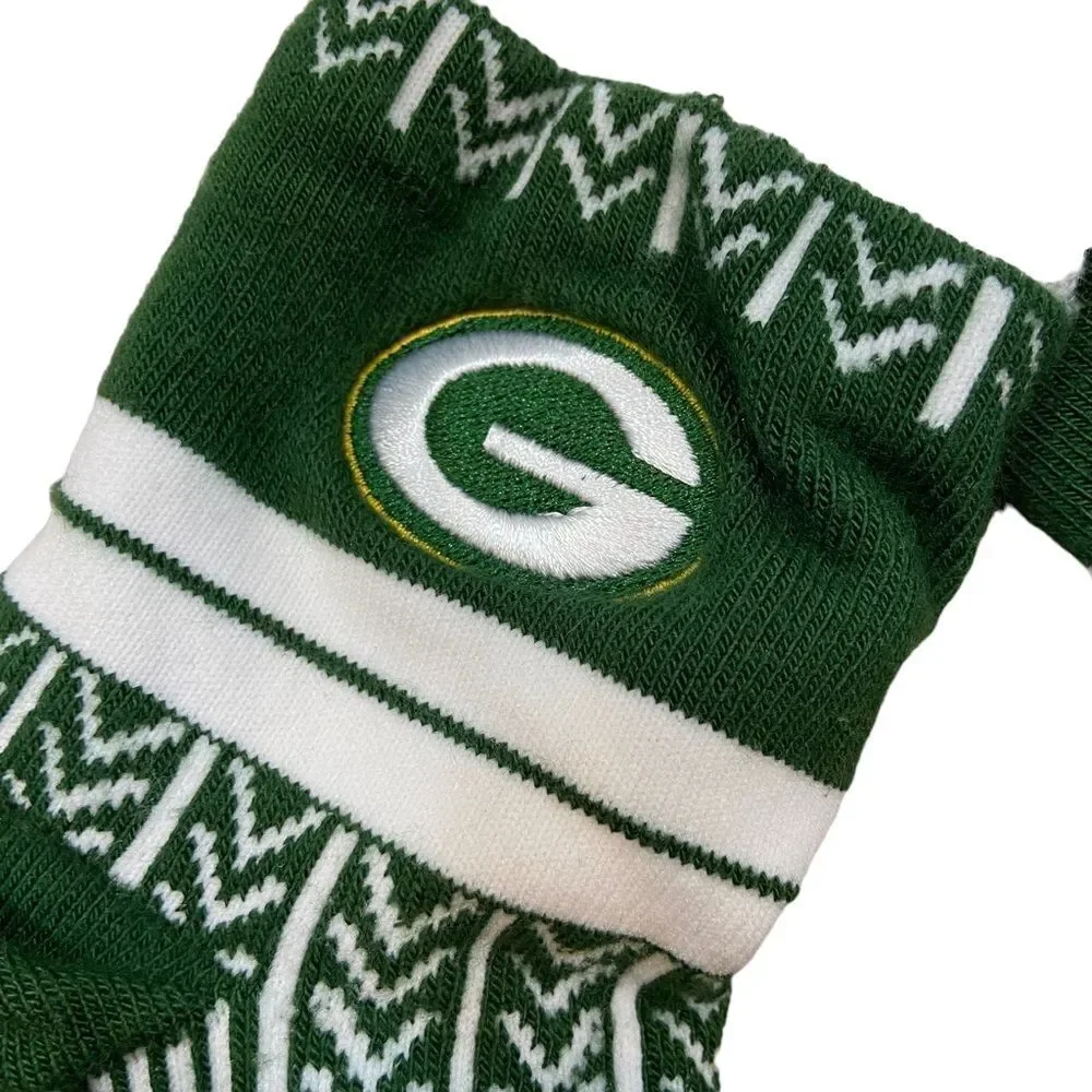 New without Tags Green Bay Packers Thick Fleece Lined Knit Sipper Socks One Size
